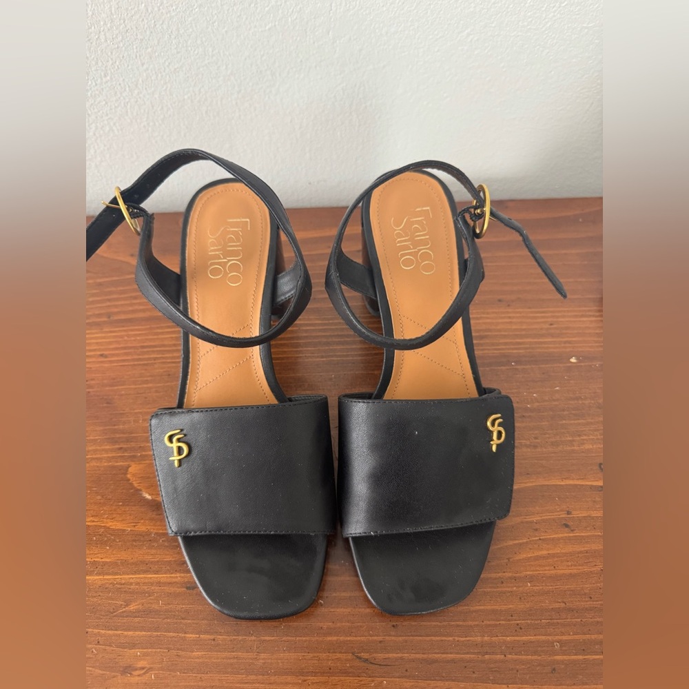 Franco Sarto Onella Black Heeled Sandals - Picture 2 of 6